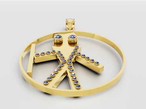 FUNNY MEN PENDANT 3D Print Model