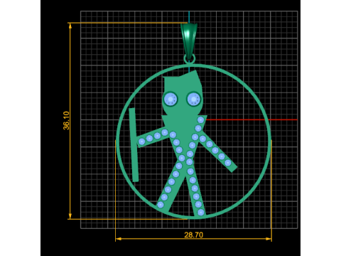 FUNNY MEN PENDANT 3D Print Model