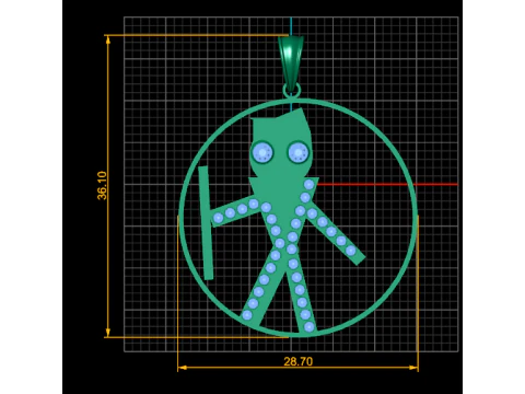 FUNNY MEN PENDANT 3D Print Model