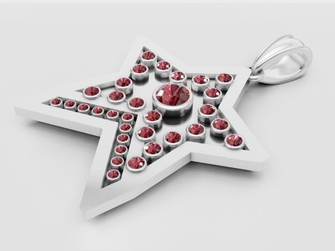 STAR DIAMEND PENDANT 3D Baskı Modeli