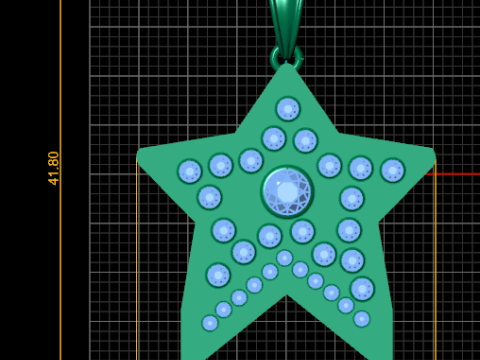 STAR DIAMEND PENDANT 3D Baskı Modeli