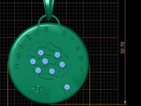 3d round pendant 3D प्रिंट मॉडल