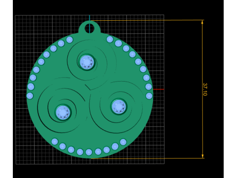 3d round pendant 3D प्रिंट मॉडल