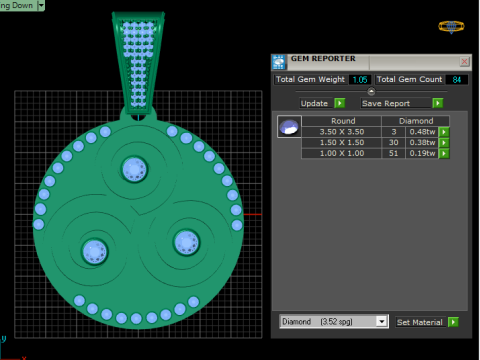 3d round pendant 3D प्रिंट मॉडल