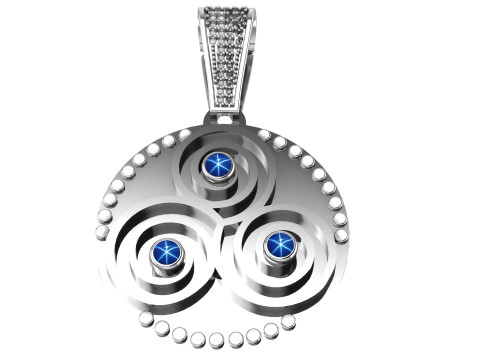 3d round pendant 3D प्रिंट मॉडल