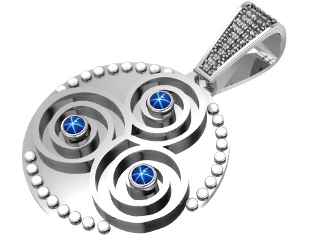 3d round pendant 3D प्रिंट मॉडल