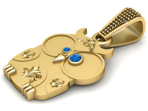 GOLD OWOOL PENDANT 3D Print Model