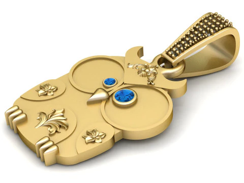 ゴールドウールペンダント 3Dプリントモデル