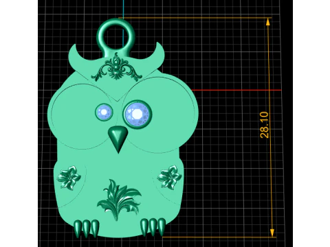 GOLD OWOOL PENDANT 3D Print Model