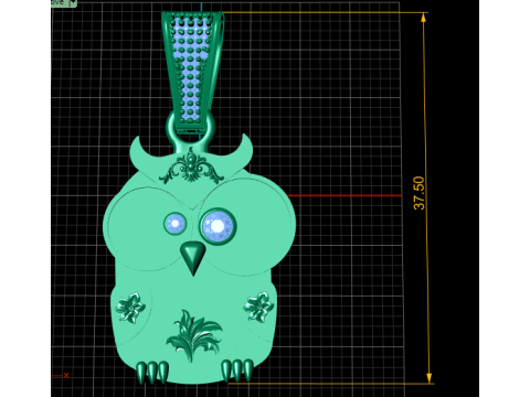GOLD OWOOL PENDANT 3Dプリントモデル