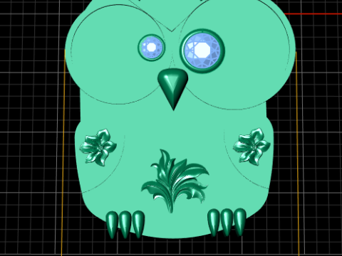 GOLD OWOOL PENDANT 3Dプリントモデル