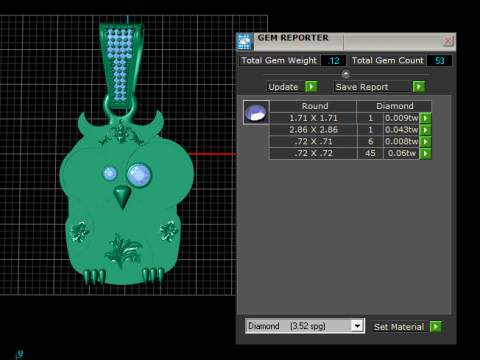 GOLD OWOOL PENDANT 3D Print Model