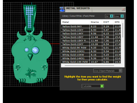GOLD OWOOL PENDANT 3D Print Model