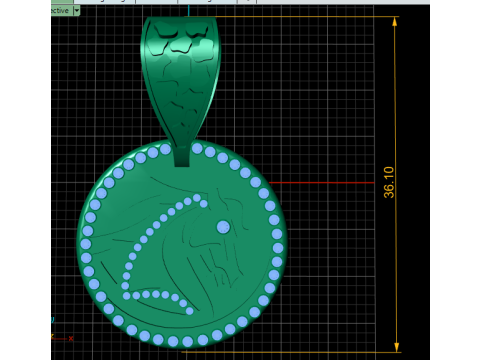 ROUND GOLD HOUES PENDANT Model Cetak 3D