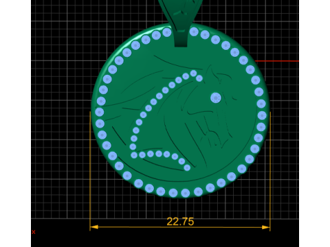 ROUND GOLD HOUES PENDANT Model Cetak 3D
