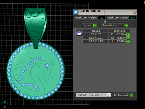 ROUND GOLD HOUES PENDANT Model Cetak 3D