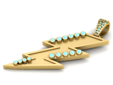 ELECTRIC SHORT PENDANT 3D Print Model