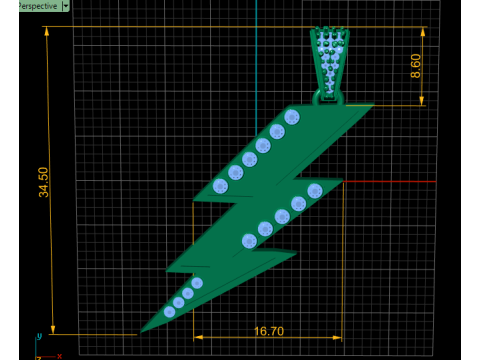 ELECTRIC SHORT PENDANT Model Cetak 3D