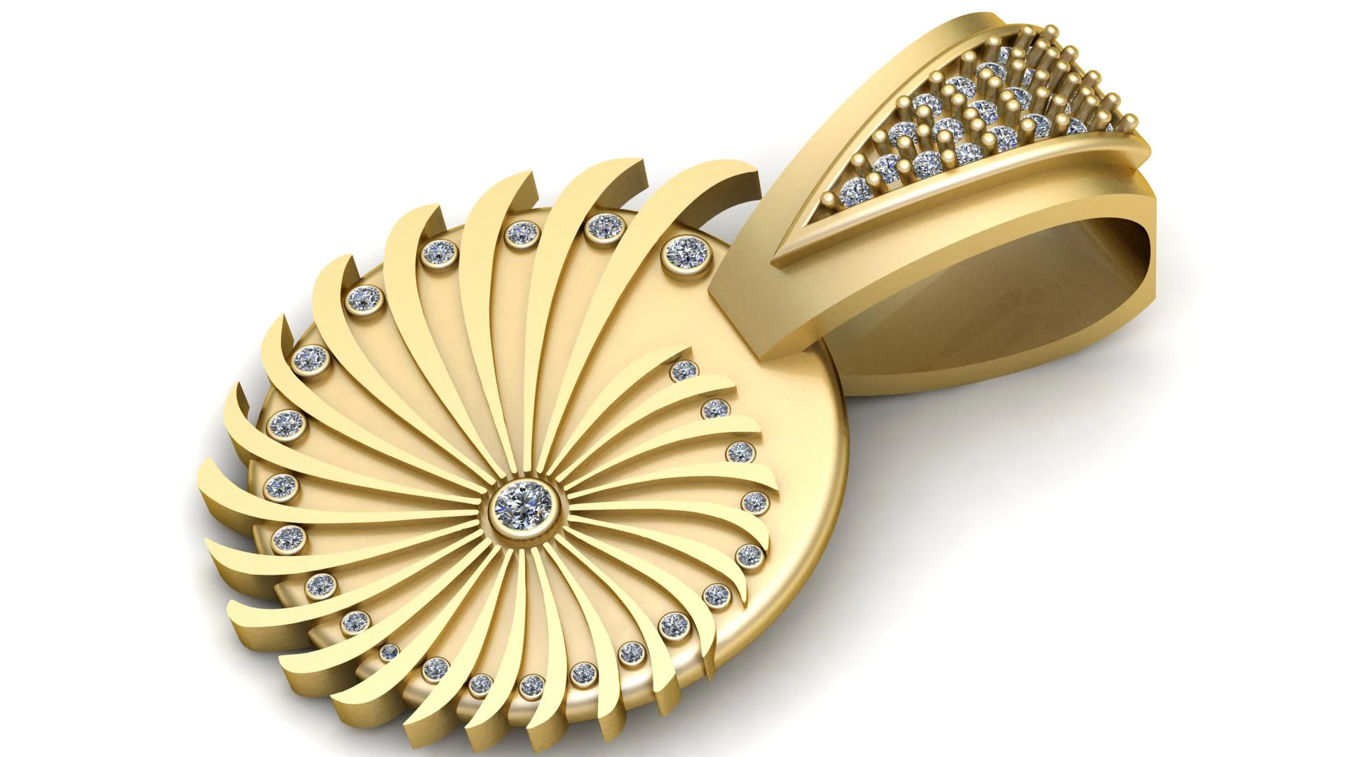 GOLD GARAARI PENDANT 3D Print Model .c4d .max .obj .3ds .fbx .stl .blend 