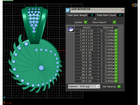 GOLD GARAARI PENDANT 3D Print Model