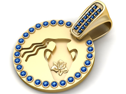 GOLD GIRLS PENDANT 3D Print Model