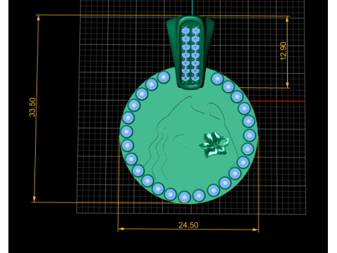 GOLD GIRLS PENDANT 3D Print Model