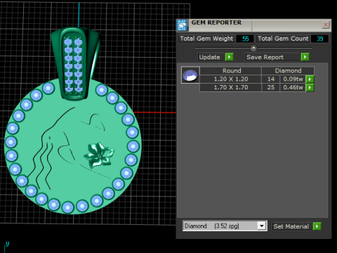 GOLD GIRLS PENDANT 3D Print Model