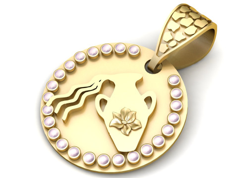 GOLD GIRLS PENDANT 3D Print Model