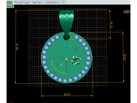 GOLD GIRLS PENDANT 3D Print Model