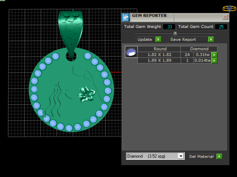 GOLD GIRLS PENDANT 3D Print Model