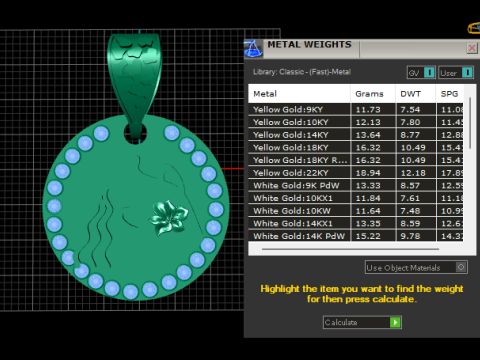 GOLD GIRLS PENDANT 3D Print Model