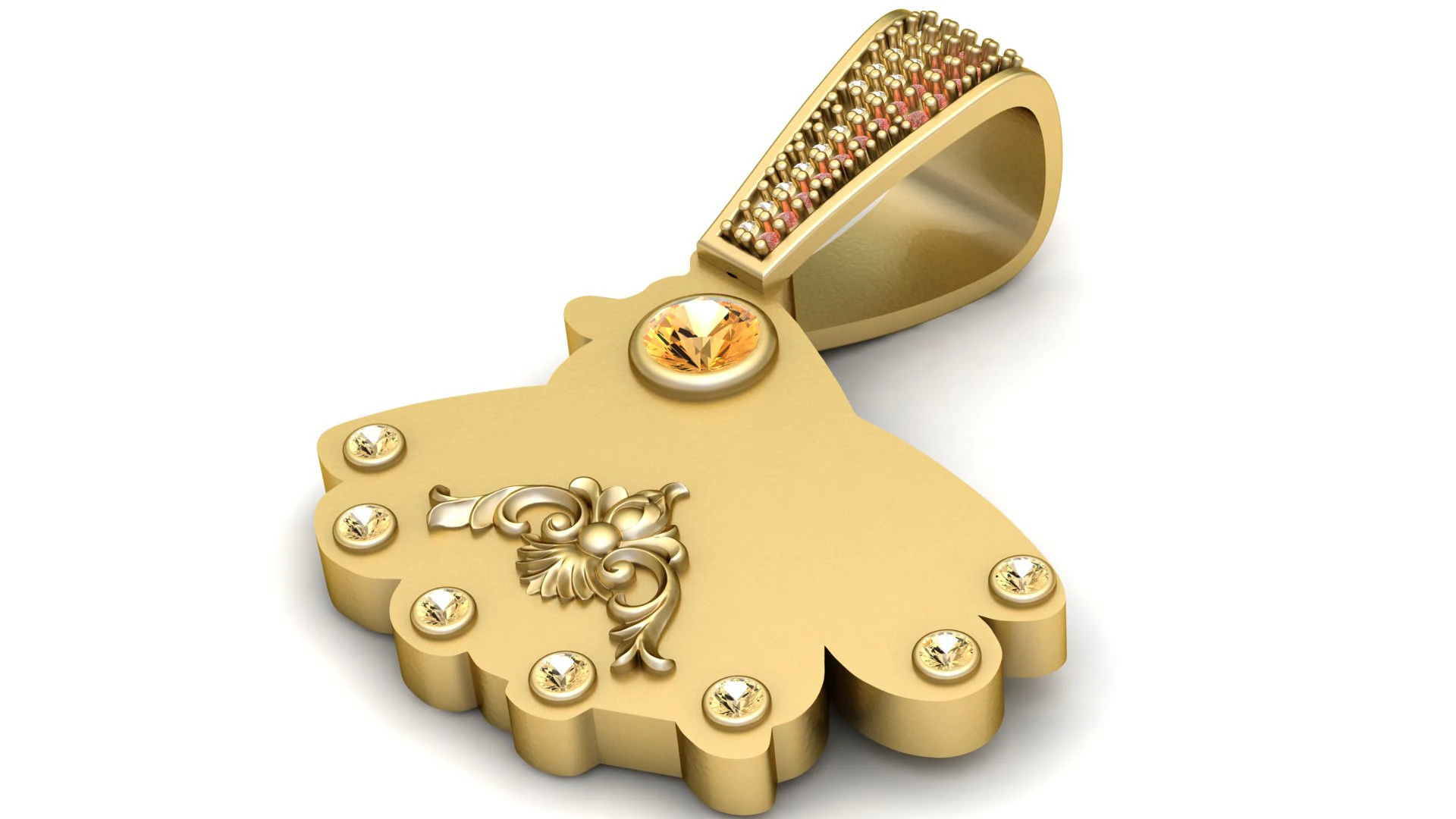 HEN PENDANT 3D Print Model .c4d .max .obj .3ds .fbx .stl .blend