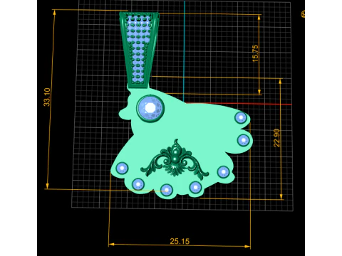 HEN PENDANT 3D Print Model