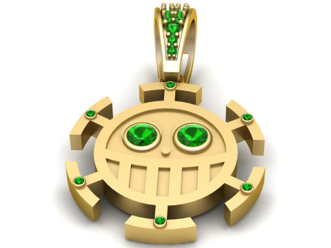 ROBOT GOLD PENDANT 3D Print Model