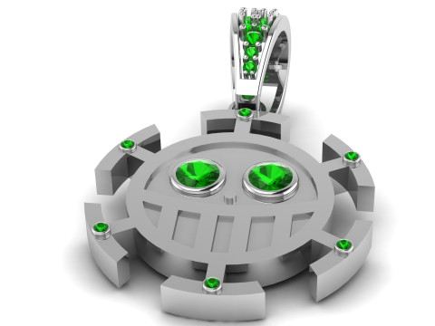 ROBOT GOLD PENDANT Model do druku 3D