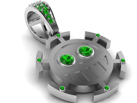 ROBOT GOLD PENDANT Model do druku 3D