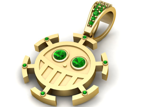 ROBOT GOLD PENDANT Model do druku 3D