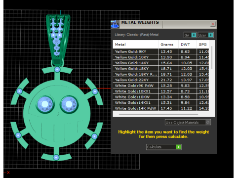 ROBOT GOLD PENDANT Model do druku 3D