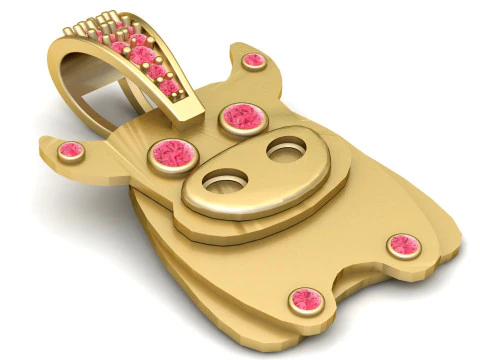 COW GOLD PENDANT 3D Print Model