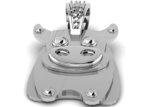 COW GOLD PENDANT 3D Print Model