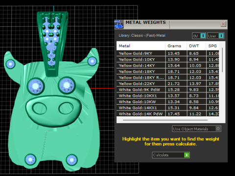 COW GOLD PENDANT 3D Принт Модель
