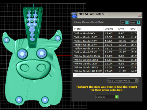COW GOLD PENDANT 3D Print Model