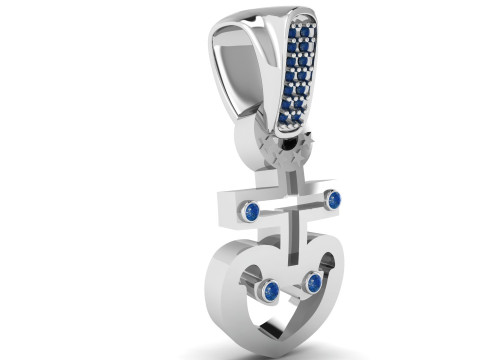 HEART GOLD FACES PENDANT 3D printmodel