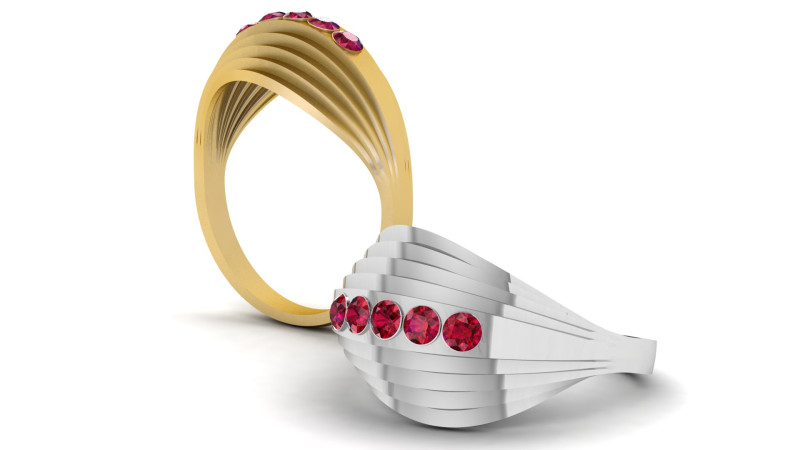 GOLD RING Modelo de Impressão 3D .c4d .max .obj .3ds .fbx .stl .blend