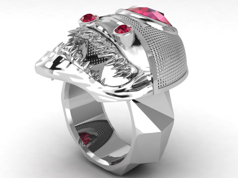 GOLD RING FACES PENDANT 3D Print Model