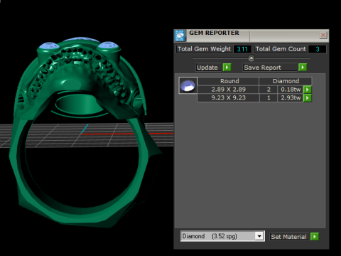 GOLD RING FACES PENDANT 3D Print Model