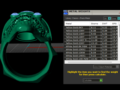 GOLD RING FACES PENDANT 3D Print Model