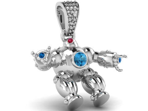 ROBOT GOLD PENDANT Modello di stampa 3D