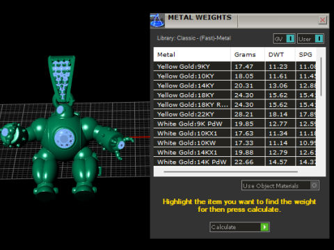 ROBOT GOLD PENDANT Modello di stampa 3D