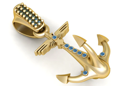 GOLD HOOK PENDANT 3D Print Model